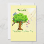 Vandaag hebben we onze problemen opgelost kaart (Voorkant)