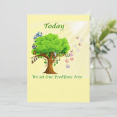 Vandaag hebben we onze problemen opgelost kaart (Staand voorkant)