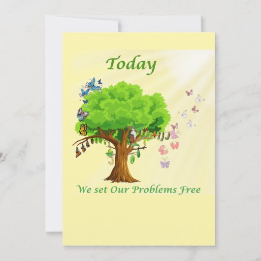 Vandaag hebben we onze problemen opgelost kaart (Achterkant)