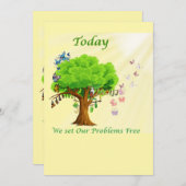 Vandaag hebben we onze problemen opgelost kaart (Voorkant / Achterkant)
