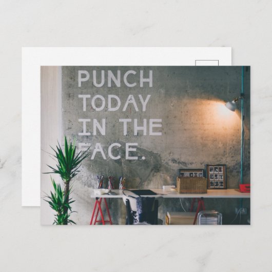 Vandaag in het Briefkaart van het gezicht (Neon) v (Voorkant / Achterkant)