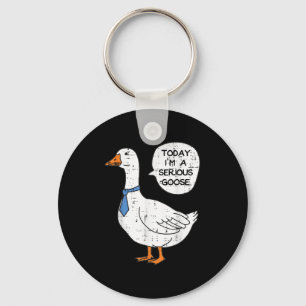 Vandaag in Serious Goose Necktie Funny Work Meme M Sleutelhanger