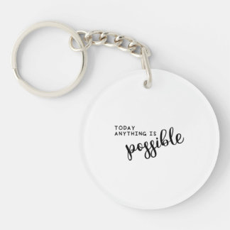 Vandaag is alles mogelijk | Monogram gepersonalise Sleutelhanger