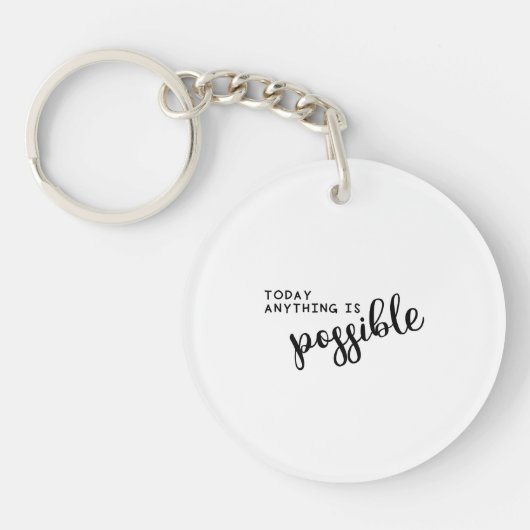 Vandaag is alles mogelijk | Monogram gepersonalise Sleutelhanger (Voorkant)