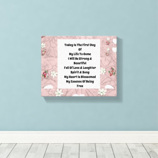 Vandaag is canvas afdruk (Insitu (Houten vloer))