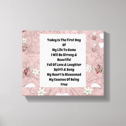 Vandaag is canvas afdruk (Voorkant)