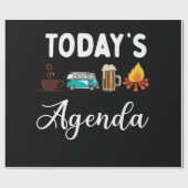 Vandaag is de agenda voor de koffiebestrijding in  cadeaupapier (Vlak)