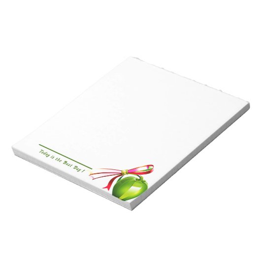 Vandaag is de beste dag groet fruit notitieblok (Linkerzijde)