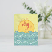 "Vandaag is de dag" citaat Briefkaart (Staand voorkant)