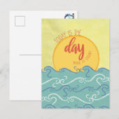 "Vandaag is de dag" citaat Briefkaart (Voorkant / Achterkant)