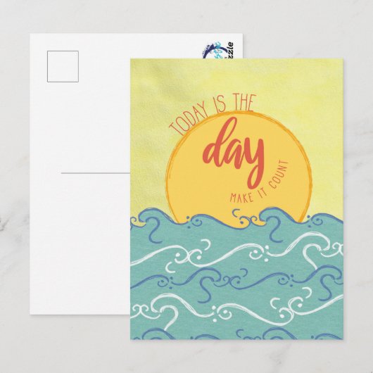 "Vandaag is de dag" citaat Briefkaart (Voorkant / Achterkant)