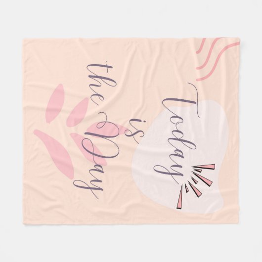 Vandaag is de dag fleece deken (Voorkant (Horizontaal))