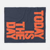 Vandaag is de dag fleece deken (Voorkant (Horizontaal))