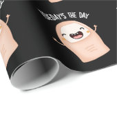 Vandaag is de dag Grappig Toe Pun Dark BG Cadeaupapier (Rol Hoek)