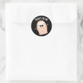 Vandaag is de dag Grappig Toe Pun Dark BG Ronde Sticker (Tas)