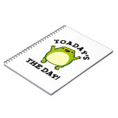 Vandaag is de dag Grappige Pad Grappen  Notitieboek (Linkerzijde)