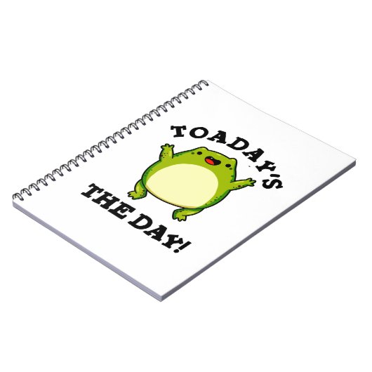 Vandaag Is De Dag Grappige Pad Punt  Notitieboek (Linkerzijde)