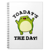 Vandaag Is De Dag Grappige Pad Punt  Notitieboek (Voorkant)