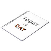 vandaag is de dag het inspirerend woord art notitieboek (Linkerzijde)