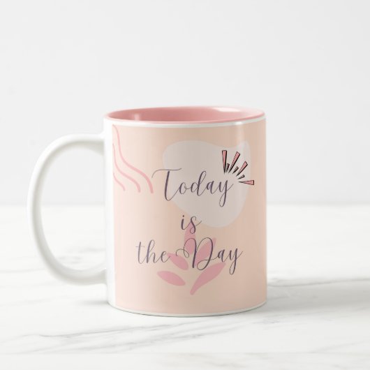 Vandaag is de dag tweekleurige koffiemok (Links)