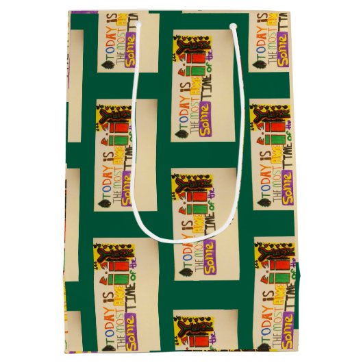 Vandaag is de meest geweldige tijd van het jaar medium cadeauzakje (Achterkant)