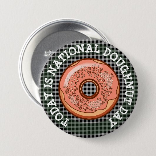 Vandaag is de nationale Button van de Doughnut Day (Voorkant /achterkant)