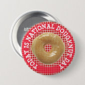 Vandaag is de nationale Button van de Doughnut Day (Voorkant /achterkant)