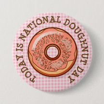 Vandaag is de nationale Button van de Doughnut Day