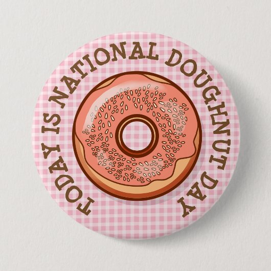 Vandaag is de nationale Button van de Doughnut Day (Voorkant)