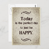 Vandaag is de perfecte dag - Positive Quote´s Briefkaart (Voorkant / Achterkant)
