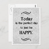 Vandaag is de perfecte dag - Positive Quote´s Briefkaart (Voorkant / Achterkant)