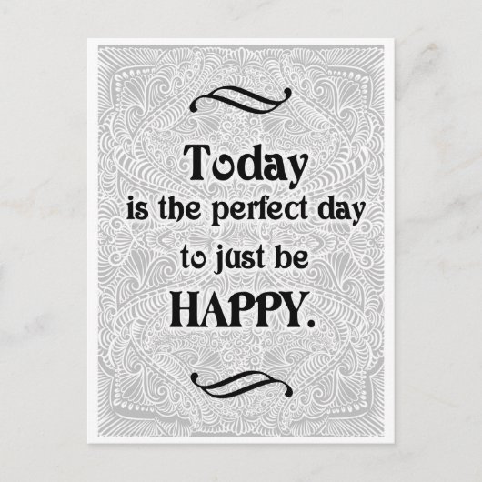 Vandaag is de perfecte dag - Positive Quote´s Briefkaart (Voorkant)