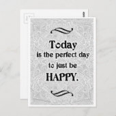 Vandaag is de perfecte dag - Positive Quote´s Briefkaart (Voorkant / Achterkant)