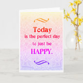 Vandaag is de perfecte dag - Positive Quote´s Kaart (Gele Bloem)