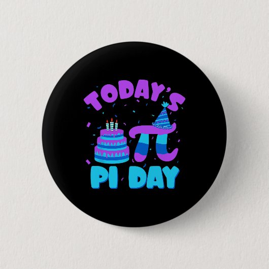 Vandaag is de Pi Dag Wiskunde Docent Wiskunde Ha Ronde Button 5,7 Cm (Voorkant)