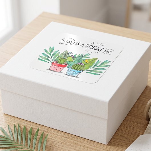 Vandaag Is Een Geweldige Dag Cactus Sticker
