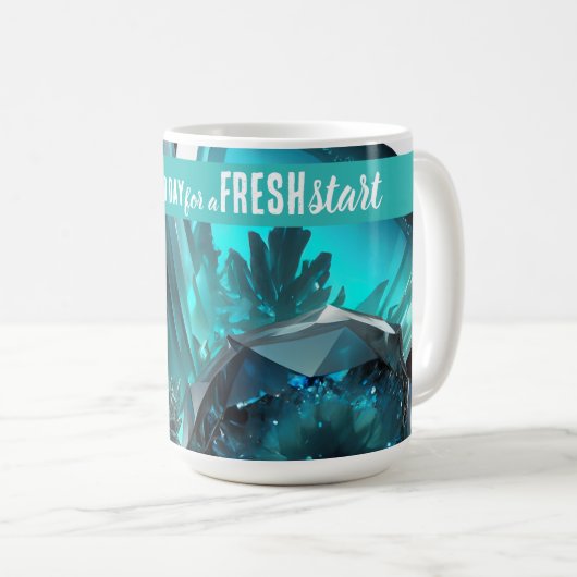 Vandaag is een goede dag frisse start Motivatie of Koffiemok (Voorkant rechts)