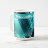 Vandaag is een goede dag frisse start Motivatie of Koffiemok (Voorkant links)