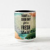 Vandaag is een goede dag frisse start Motivatie of Mok (Midden)