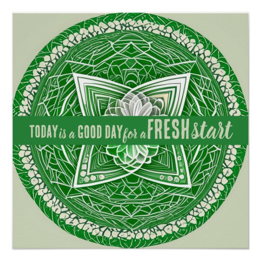 Vandaag is een goede dag frisse start Motivatie of Perfect Poster (Voorkant)