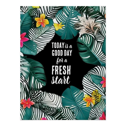 Vandaag is een goede dag frisse start Motivatie of Perfect Poster (Voorkant)