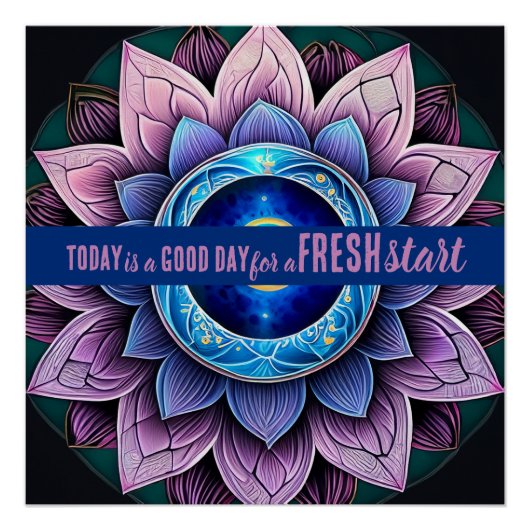 Vandaag is een goede dag frisse start Motivatie of Perfect Poster (Voorkant)