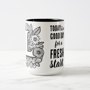 Vandaag is een goede dag frisse start Motivatie of Tweekleurige Koffiemok