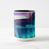 Vandaag is een goede dag frisse start Motivatie of Tweekleurige Koffiemok (Center)