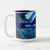 Vandaag is een goede dag frisse start Motivatie of Tweekleurige Koffiemok (Links)