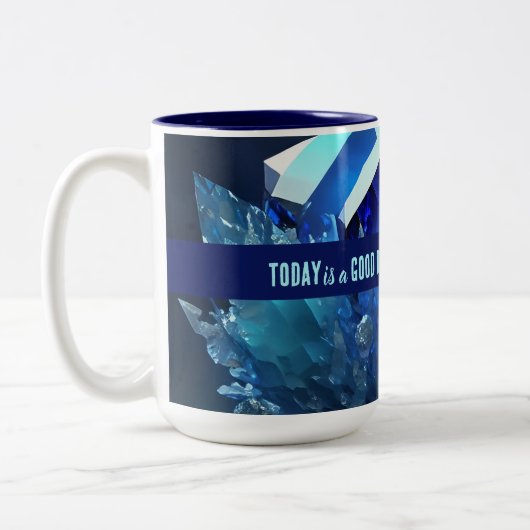 Vandaag is een goede dag frisse start Motivatie of Tweekleurige Koffiemok (Links)