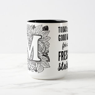 Vandaag is een goede dag frisse start Motivatie of Tweekleurige Koffiemok