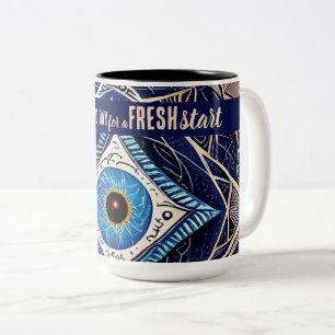 Vandaag is een goede dag frisse start Motivatie of Tweekleurige Koffiemok
