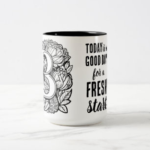 Vandaag is een goede dag frisse start Motivatie of Tweekleurige Koffiemok