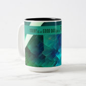 Vandaag is een goede dag frisse start Motivatie of Tweekleurige Koffiemok (Voorkant links)